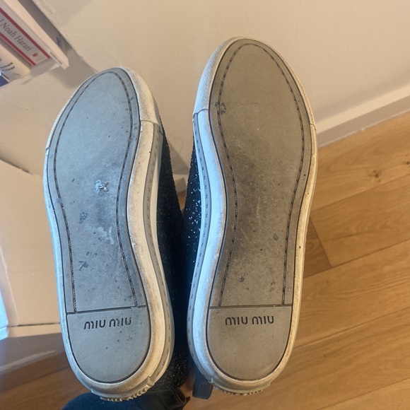 Miu Miu glitter high-top sneakers Size 38.5 - Picture 6 of 6
